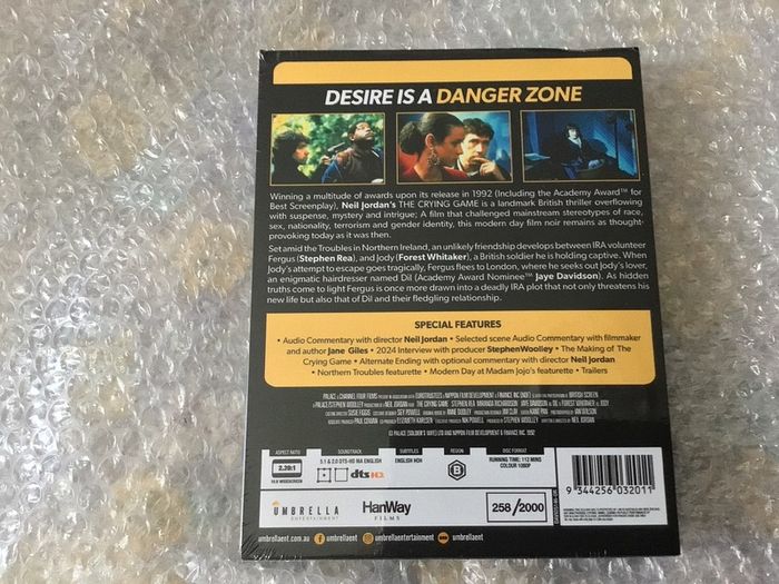 The Crying Game Numbered Limited Edition Blu Ray