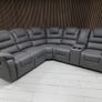 Big Offer! Axel Corner Grey Technology Fabric Manual Recliner Sofa Image 2