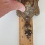 French pair brass wall sconces for candles vintage Image 9