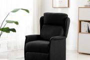 Massage Chair with Cushion Black