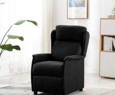 Massage Chair with Cushion Black