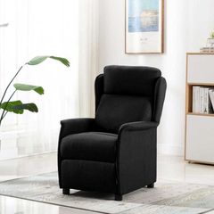 Massage Chair with Cushion Black