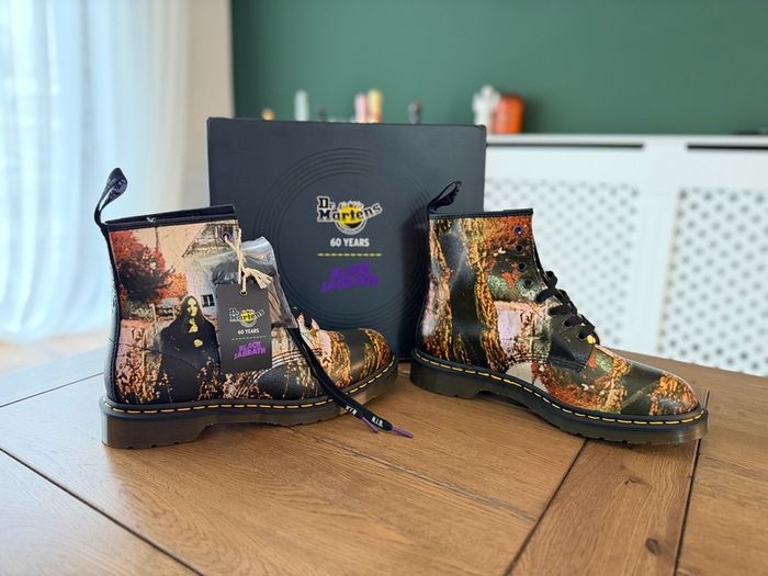Dr Martens 1460 Black Sabbath Leather Boots UK 9