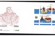 1994 Ireland Europa: St Brendan's Voyage Stamps Commemorative Miniature Sheet  An Post First Day Cover (FDC)