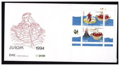 1994 Ireland Europa: St Brendan's Voyage Stamps Commemorative Miniature Sheet  An Post First Day Cover (FDC)
