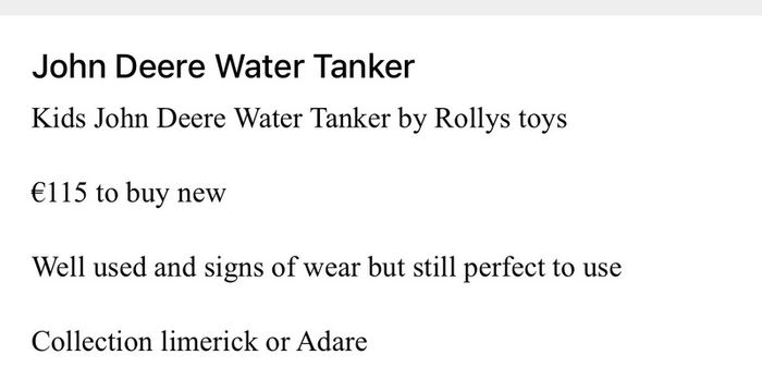 John DeereWater Tanker