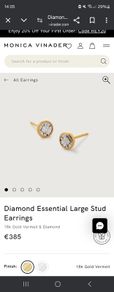 Monica Vinader Large diamond stud earrings