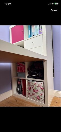 Attractive White Desk with Bookshelves attached