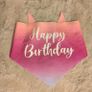 Pink birthday bandana for dog Image 3