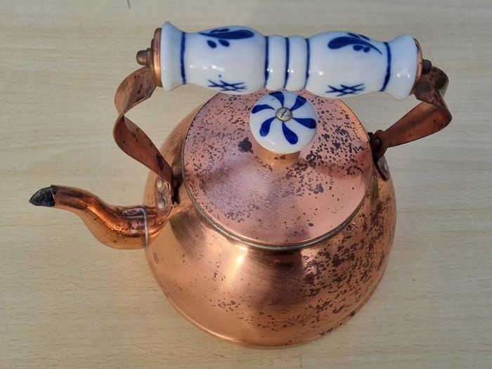 Vintage copper tea kettle
