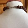 Vintage statement chunky  wooden disc Graduated necklace Image 3