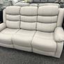 3+2 Light Grey Sorrento Leather Recliner Sofa Set Image 5