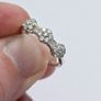 Brand New 18ct White Gold Triple Flower Cluster Diamond Ring Image 7
