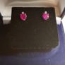 14 ct gold earrings 2.38 carat African Rubies Image 5