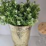 Gold  crackle Vase with artificial plant Image 2