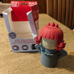 Zap Chef Mad Mama (frequently branded as Angry Mama), a steam-activated microwave cleaning gadget designed to loosen caked-on food splatter and grease without chemical cleaners.