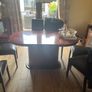 Oval dining room table and 6 chairs Image 4