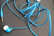Blue earphones