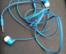 Blue earphones