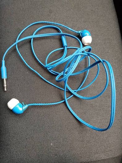 Blue earphones
