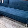 Beautiful blue plush L-Shape sofa Image 3