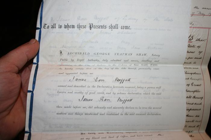 Antique Document from Sydney New South Wales 1901