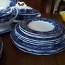 W T Copeland & Sons Blue/White Dinner Set Image 4