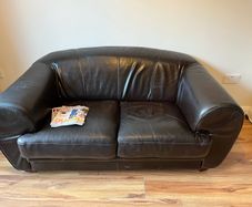 two-seater leather sofa