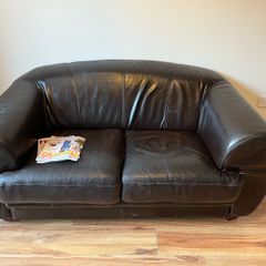 two-seater leather sofa