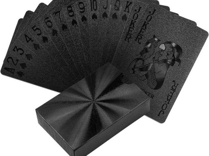 Cool Black Gold Foil Poker Playing Cards, Waterproof Deck of Cards with Gift Box, Use for Party and Game MULTIPLE COLOURS AVAILABLE, SEE PHOTOS (FREE POSTAGE)