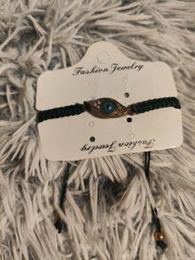 Blue Braided Evil Eye Bracelet New