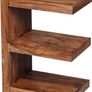 Side Table Solid Wood E Cube 60 cm High Living Room Table Design Brown Countr Image 3