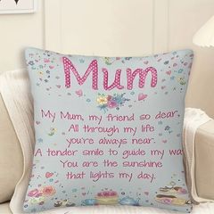 Mum Flower Botanical Print cushion cover