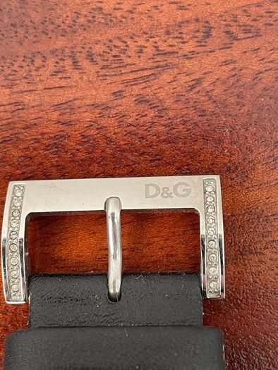 D&G Dolce and Gabanna ladies watch black leather strap