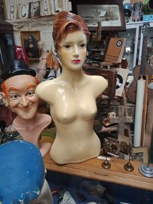 Vintage 60's Hollow Back Female Hanging Mannequin Torso