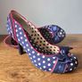 Ruby Shoo Retro Polka Dot Heels with Satin Bows - Size UK 6 / EU 39 Image 8