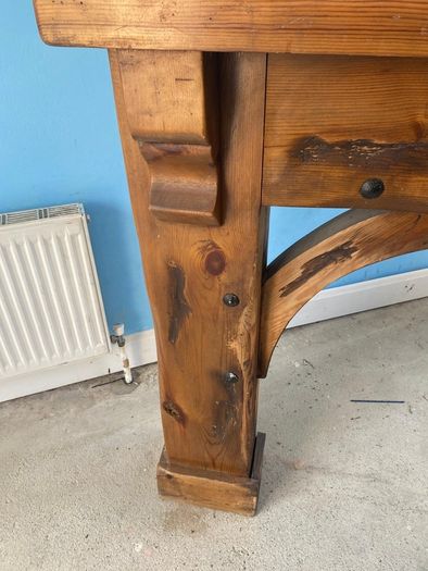 Solid wood fireplace