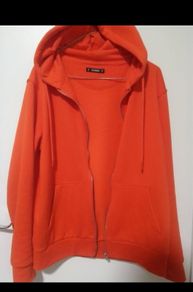 Orange zip up Hoodie (size M)