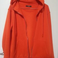 Orange zip up Hoodie (size M)
