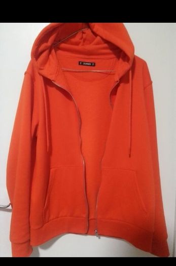 Orange Zip up Hoodie (size M)