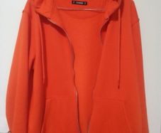 Orange Zip Up Hoodie (size M)