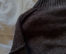 Black Shimmer Ribbed Turtleneck Sweater
