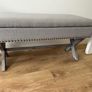 Grey Upholstered Storage Bench Image 4