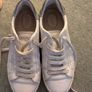Clarks White Leather Trainers Image 2