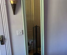 vintage French style mirror, green