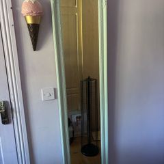 vintage French style mirror, green