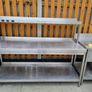 Stainless steel table with upstand Image 4