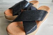 Oh my Sandals Spanish real leather platform sliders wedges RRP 75 euro size UK 5 new &amp; boxed