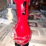 Beautiful Old Red Vase Fluted Top Rim with Handles Image 3