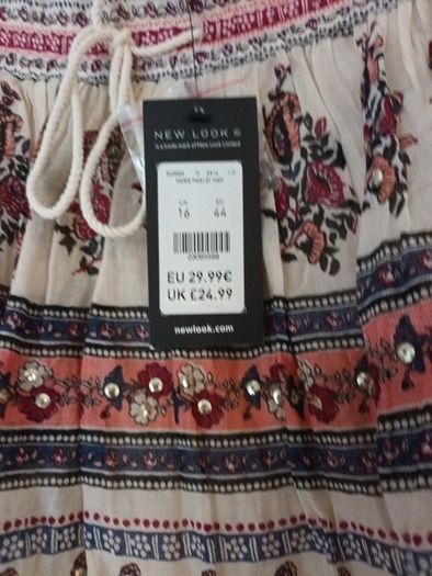 New Look Marie Paisley  Skirt. Size 16.    B.N.W.T